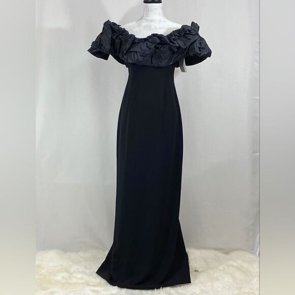 Catherine Regehr St. Martin Off-The-Shoulder Sheath Gown size 6 - Picture 6 of 14